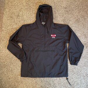 Vintage Size Medium Jeep Wrangler black unisex anorak hooded windbreaker